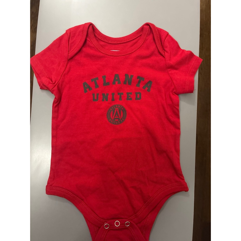 MLS Atlanta United FC Infant Red Short Sleeve Bodysuit One Piece 3 Months